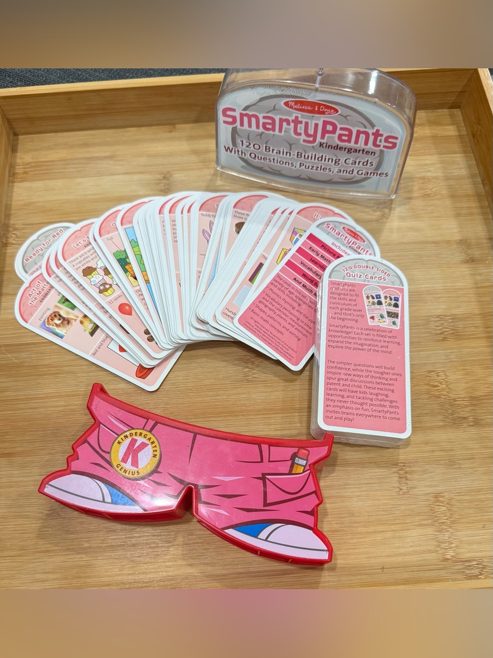 Melissa & Doug SmartyPants Kindergarten Quiz Card Set - Pink and Red